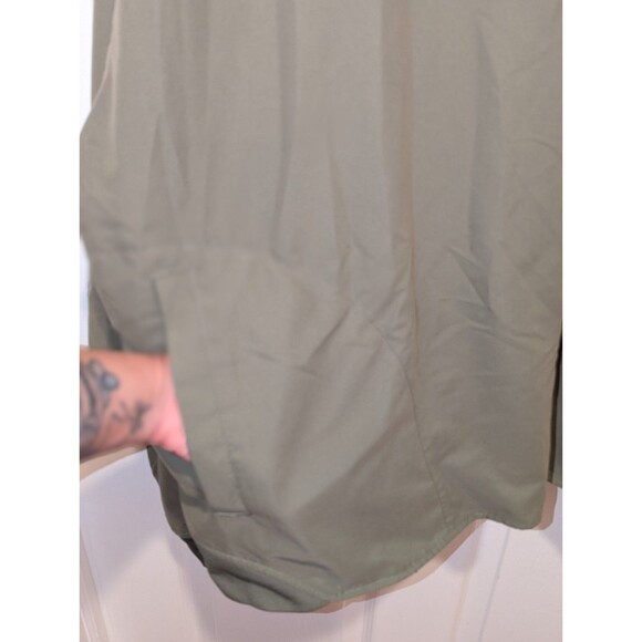Duluth Trading Men's Size 3X Olive V neck Windshirt Windbreaker Jacket Pullover - Picture 3 of 5